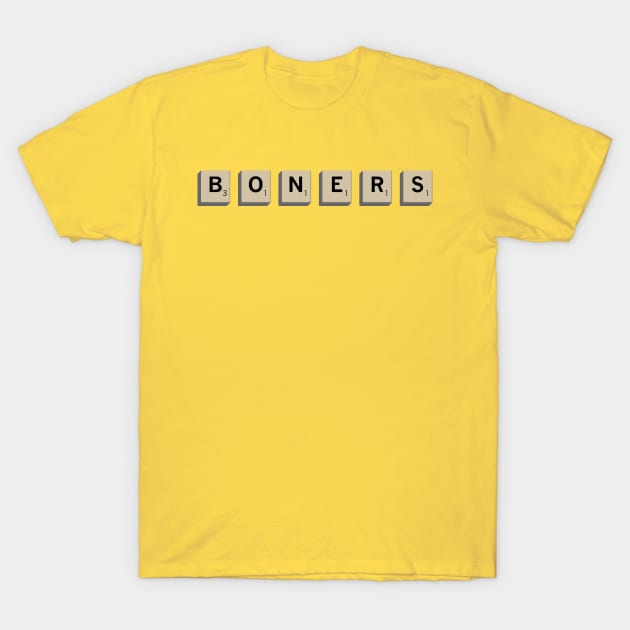 Scrabble Boners T-Shirt by mikevotava